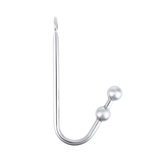 4417 Pleasurable Anal Steel Two Balls Hook Stainless 0128